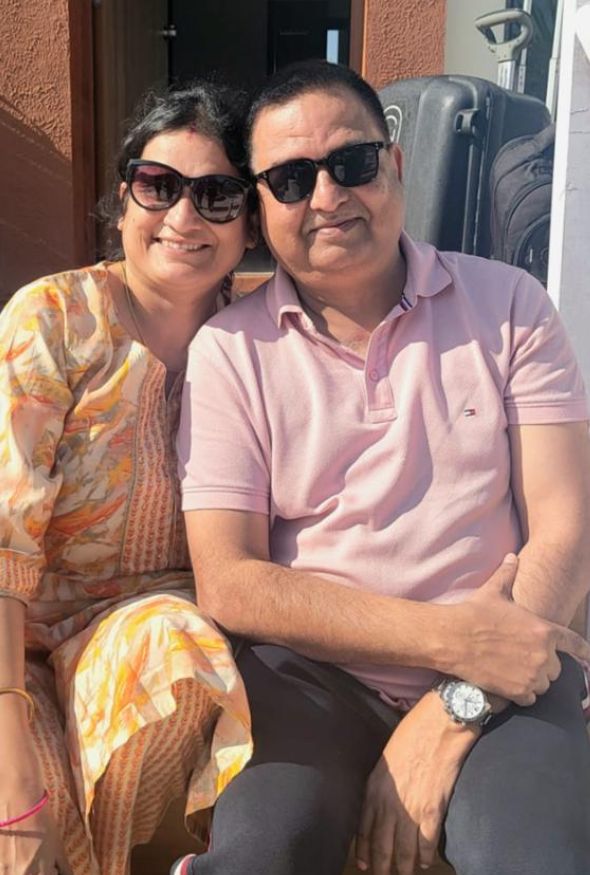 Shipra Pandey with her husband Dr. S. S. Pandey